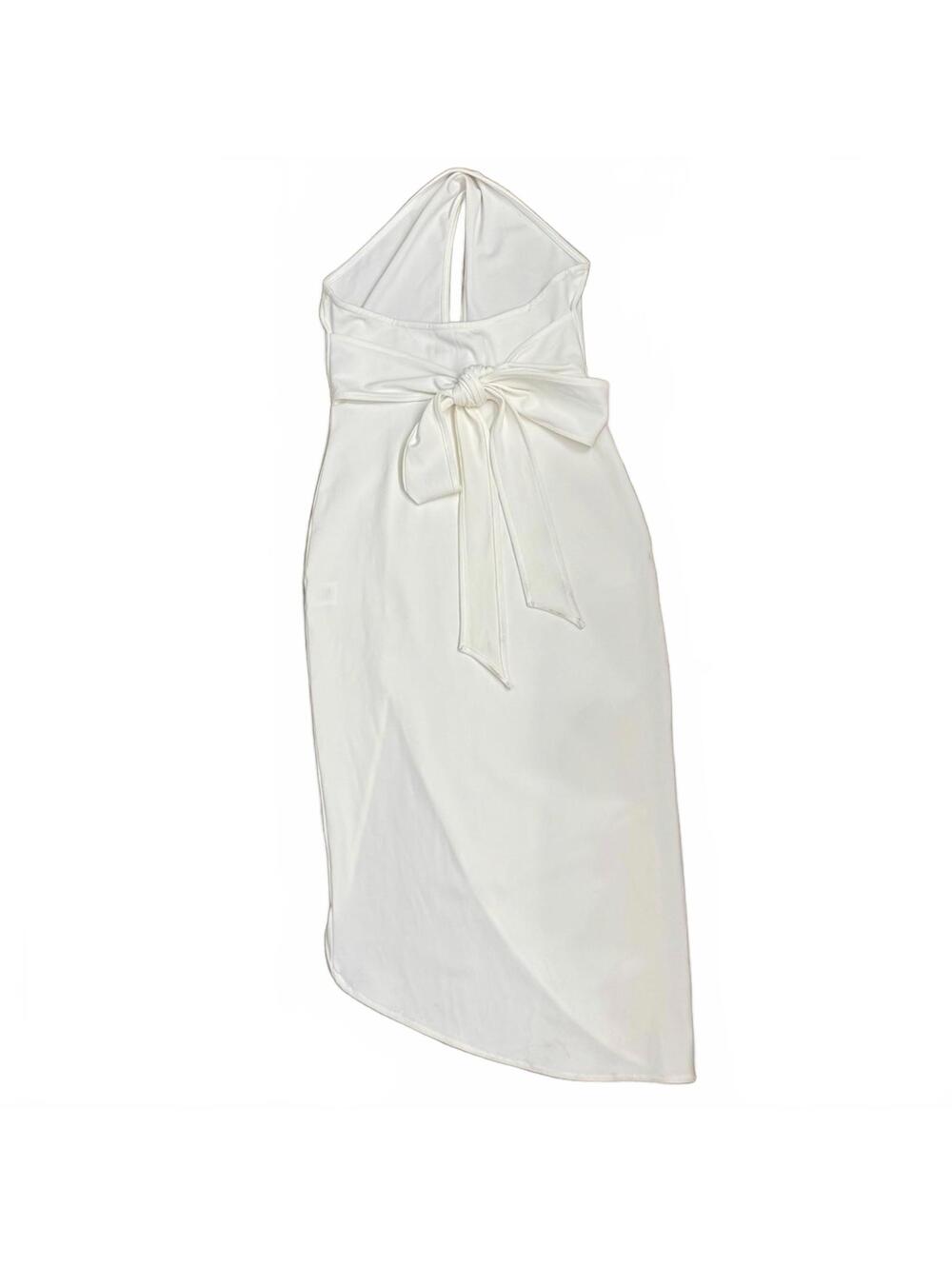 House of Harlow x Revolve White Halter Bodycon Midi Dress Size Medium - Picture 2 of 7